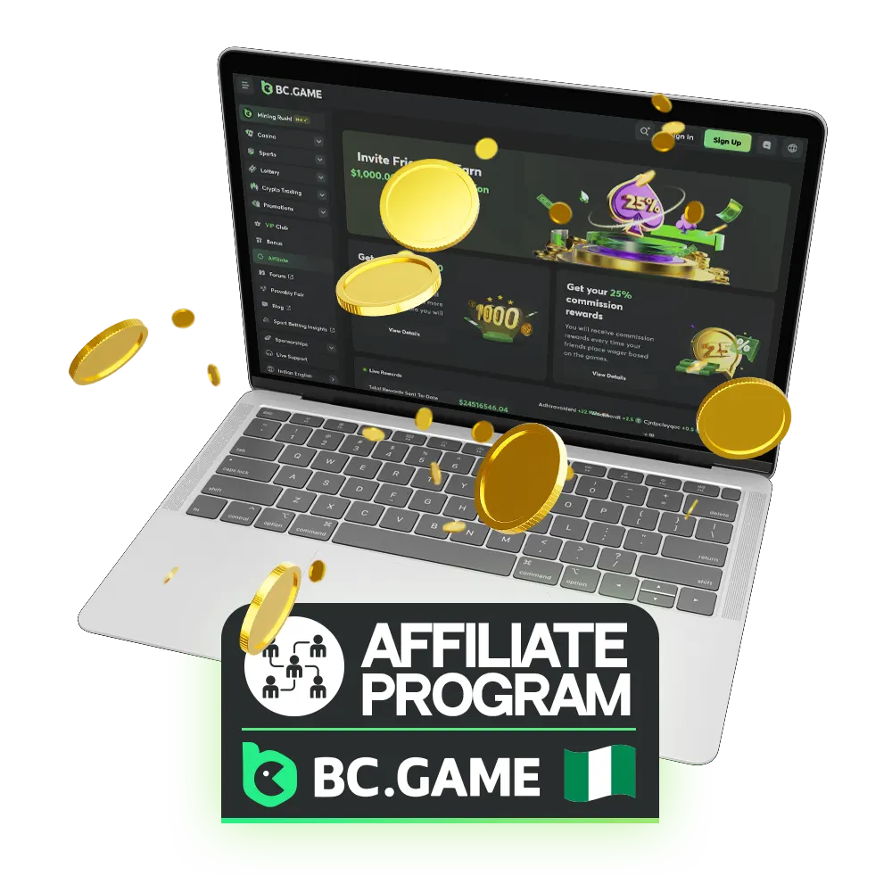 Nigerians can tap into a legal and lucrative revenue stream by introducing new players to the BC Game ecosystem.