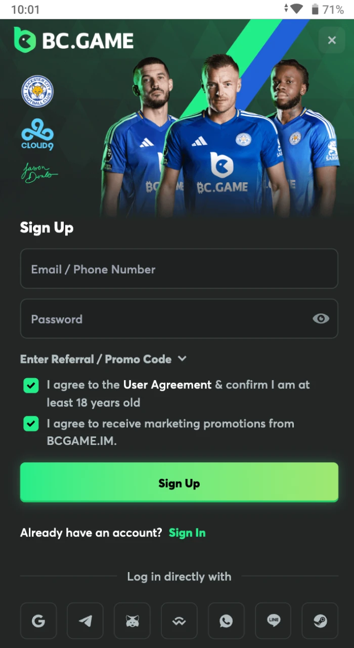 Use the iOS app to handle your registration or log in to your profile.