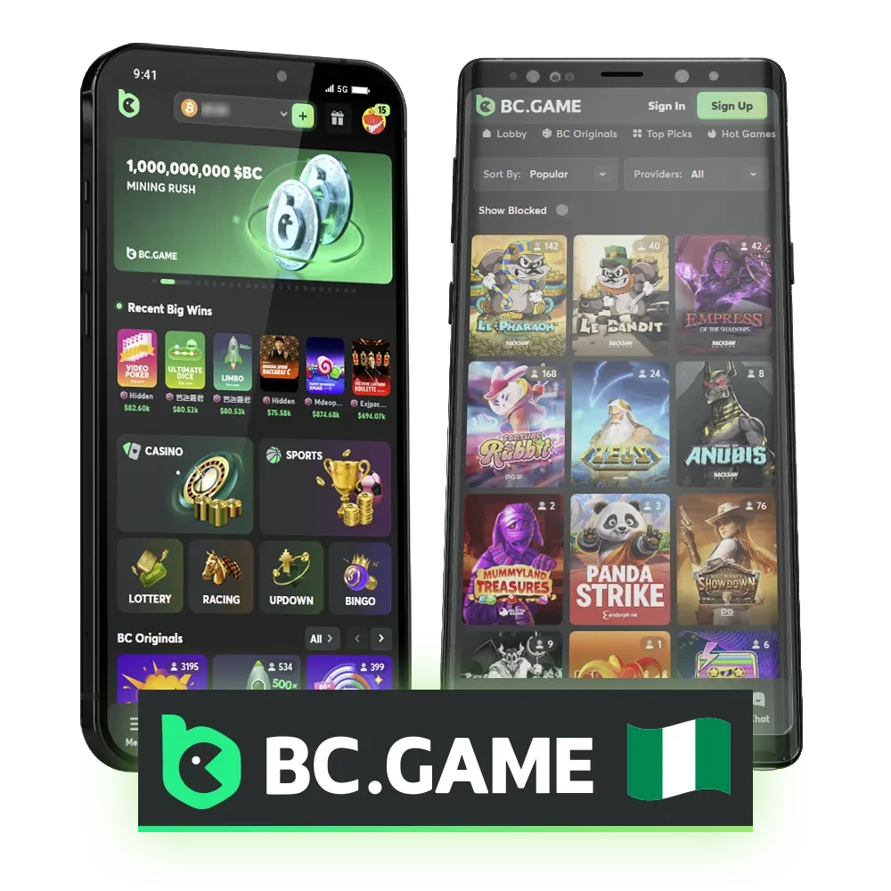 Install the BC Game APK on your iOS or Android device in Nigeria and start winning!