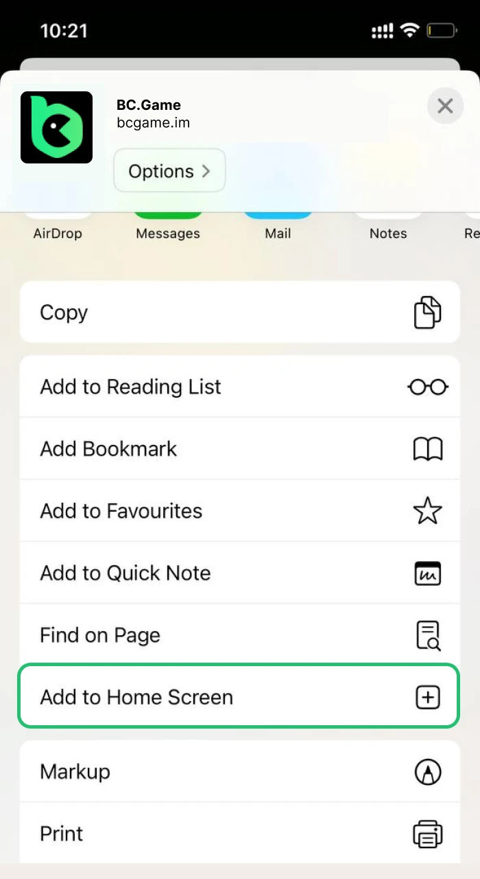 Once added to your home screen, you can launch the iOS version instantly.