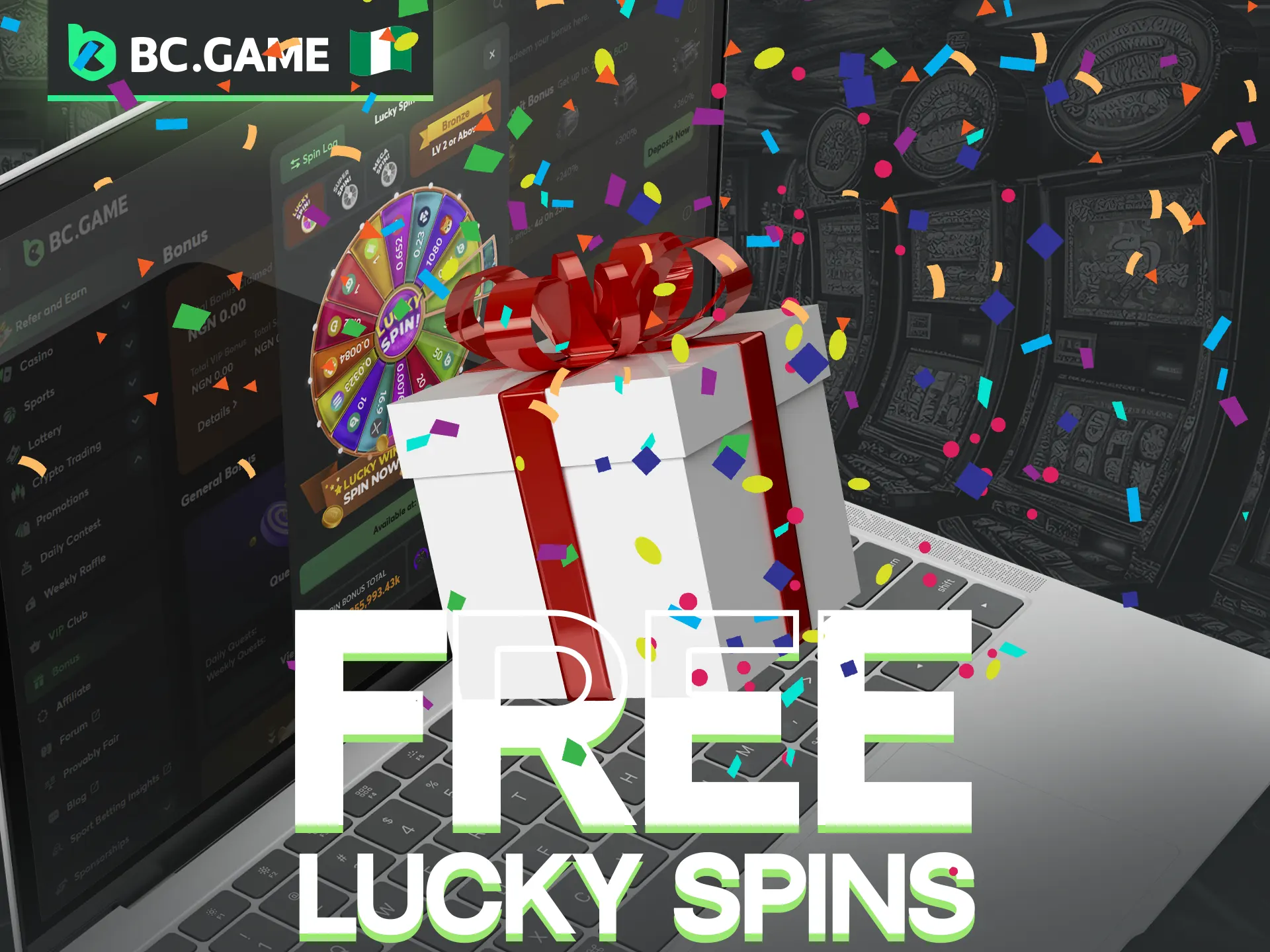 Try your luck with the BC Game Lucky Spins for a chance at big wins.