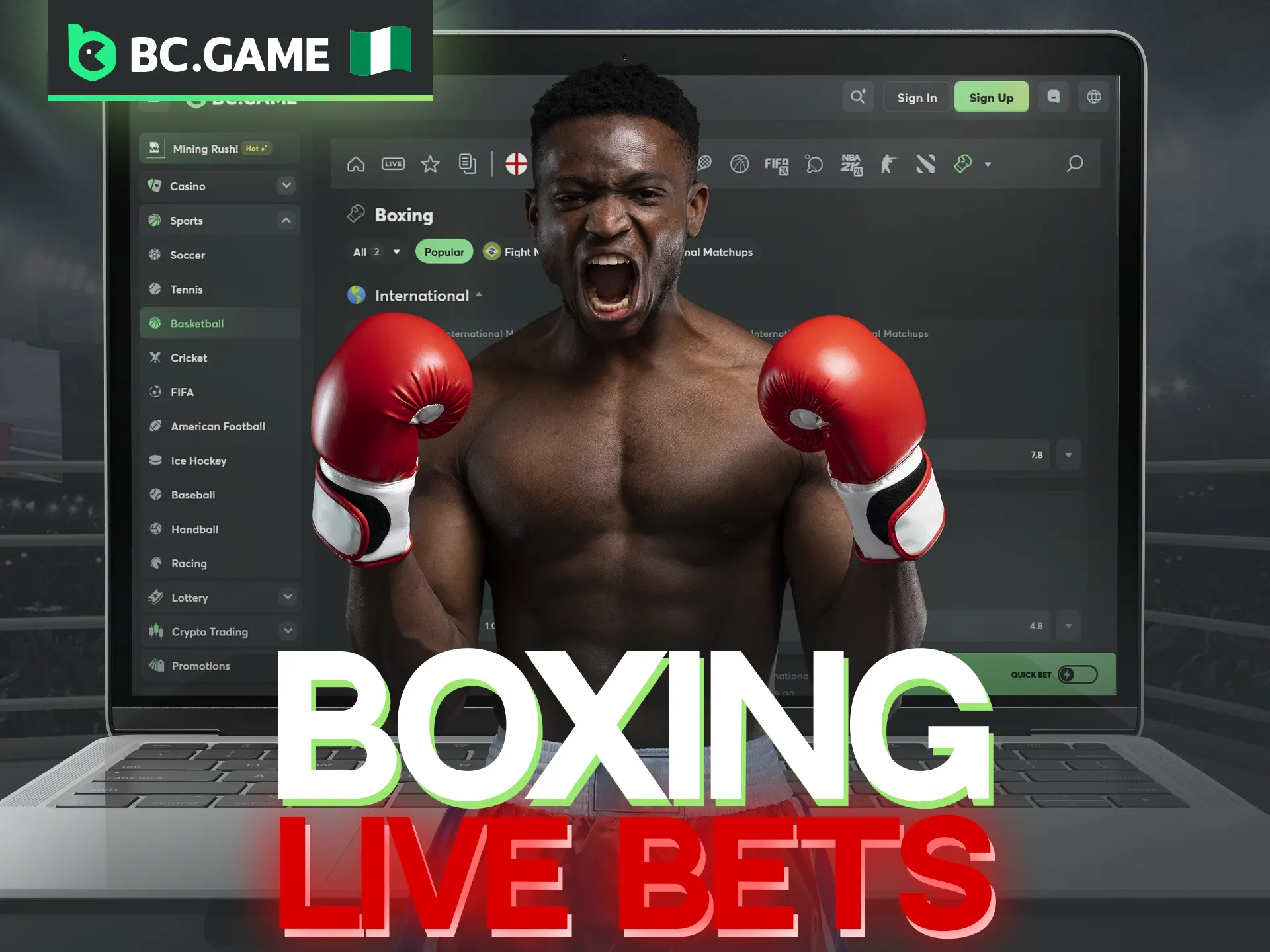 Live betting at BC Game is ideal for boxing, as it lets you adjust your wagers based on the actual performance of the fighters.