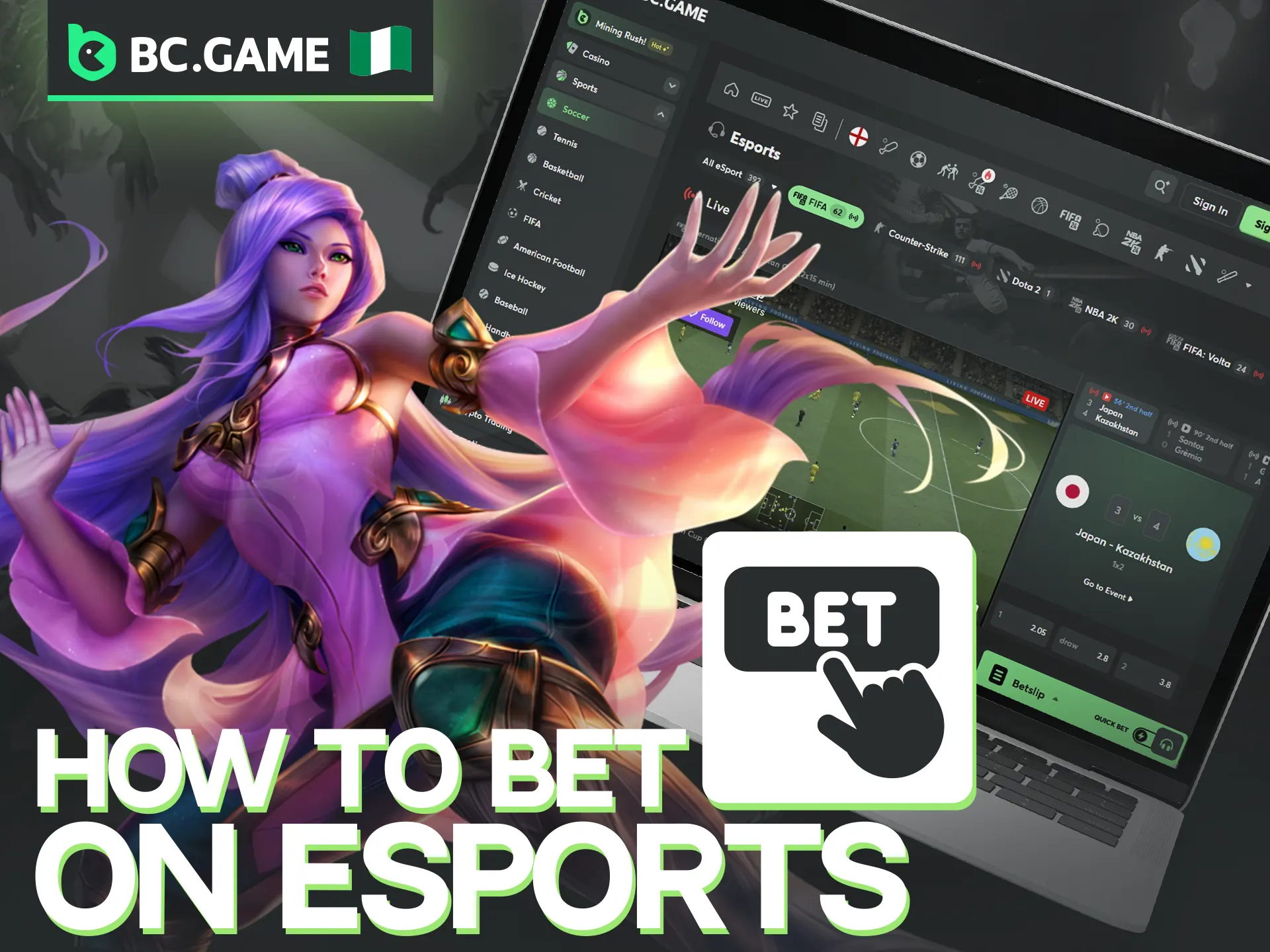 Follow our straightforward guide to get started with eSports betting at BC Game.