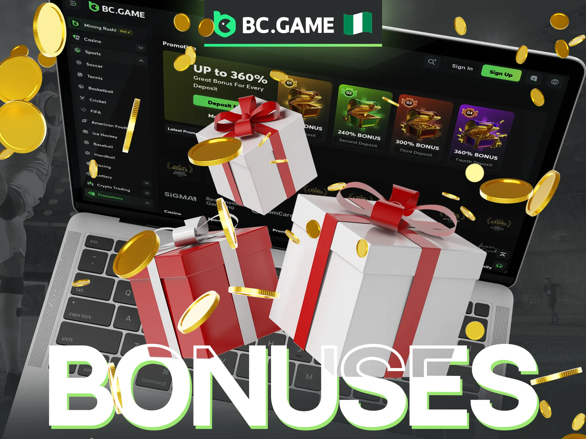 Secure guaranteed bonuses as you dive into sports betting on the BC Game platform.