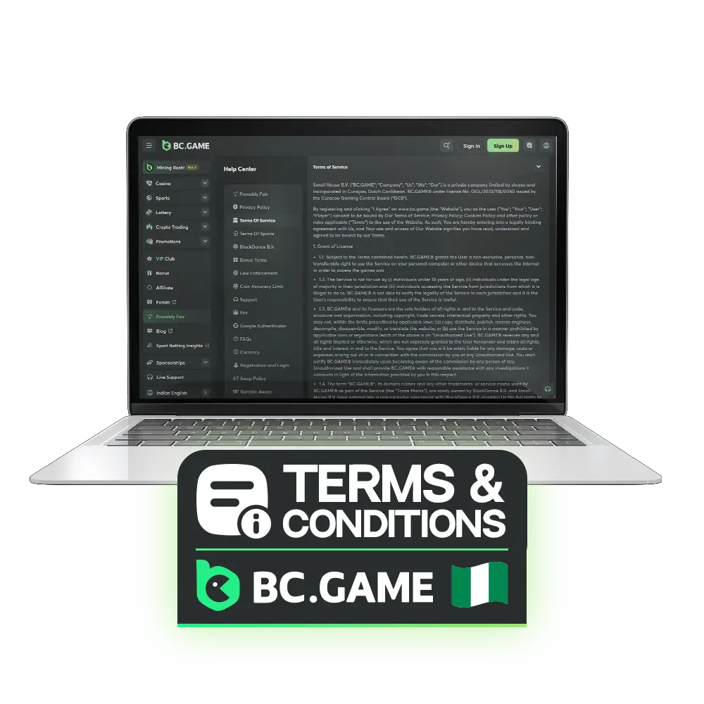 Within these Terms and Conditions, you will find vital information concerning the ownership and intellectual property rights of the services and content hosted on BC Game.