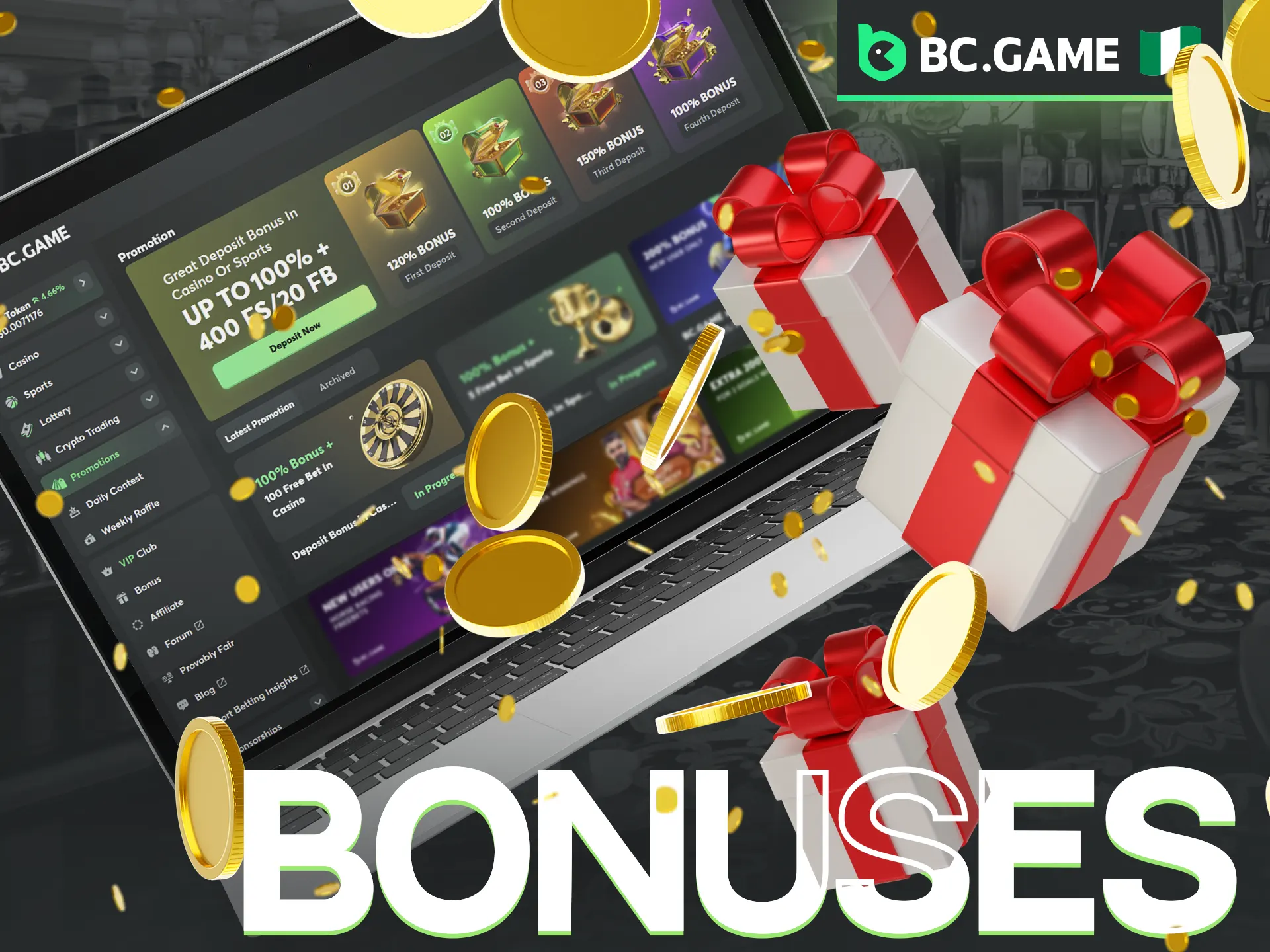 There are plenty of rewarding bonuses available for Baccarat players at BC Game.
