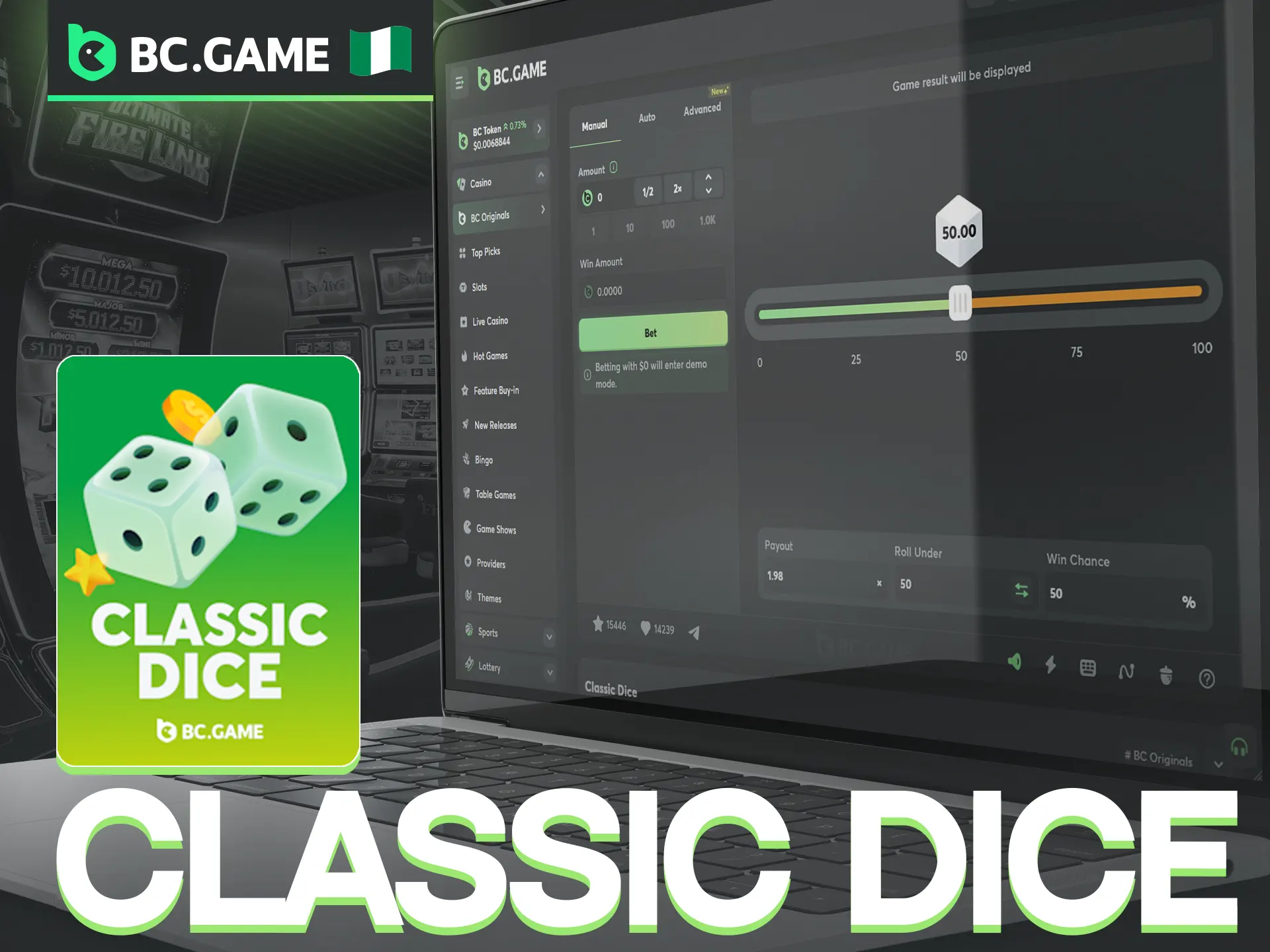 Maximize your winning potential with BC Game's Classic Dice.