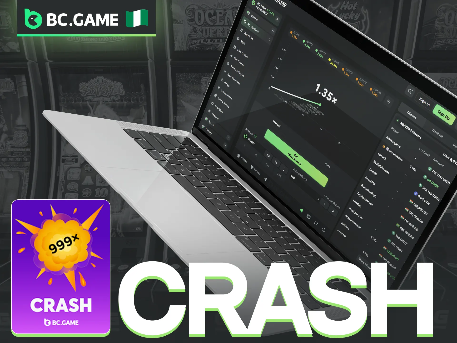 Try your luck with the adrenaline-pumping crash games on the BC Game website.