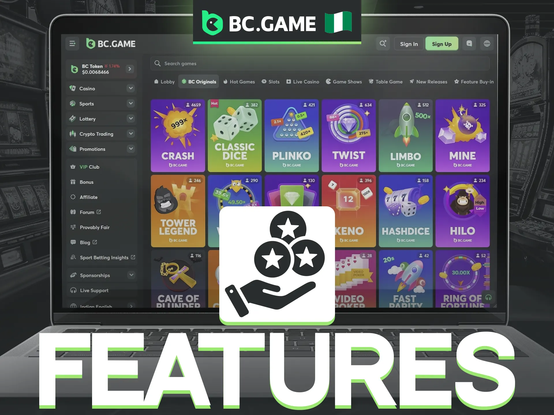 BC Originals features a lineup of unique games built exclusively for the BC Game ecosystem.