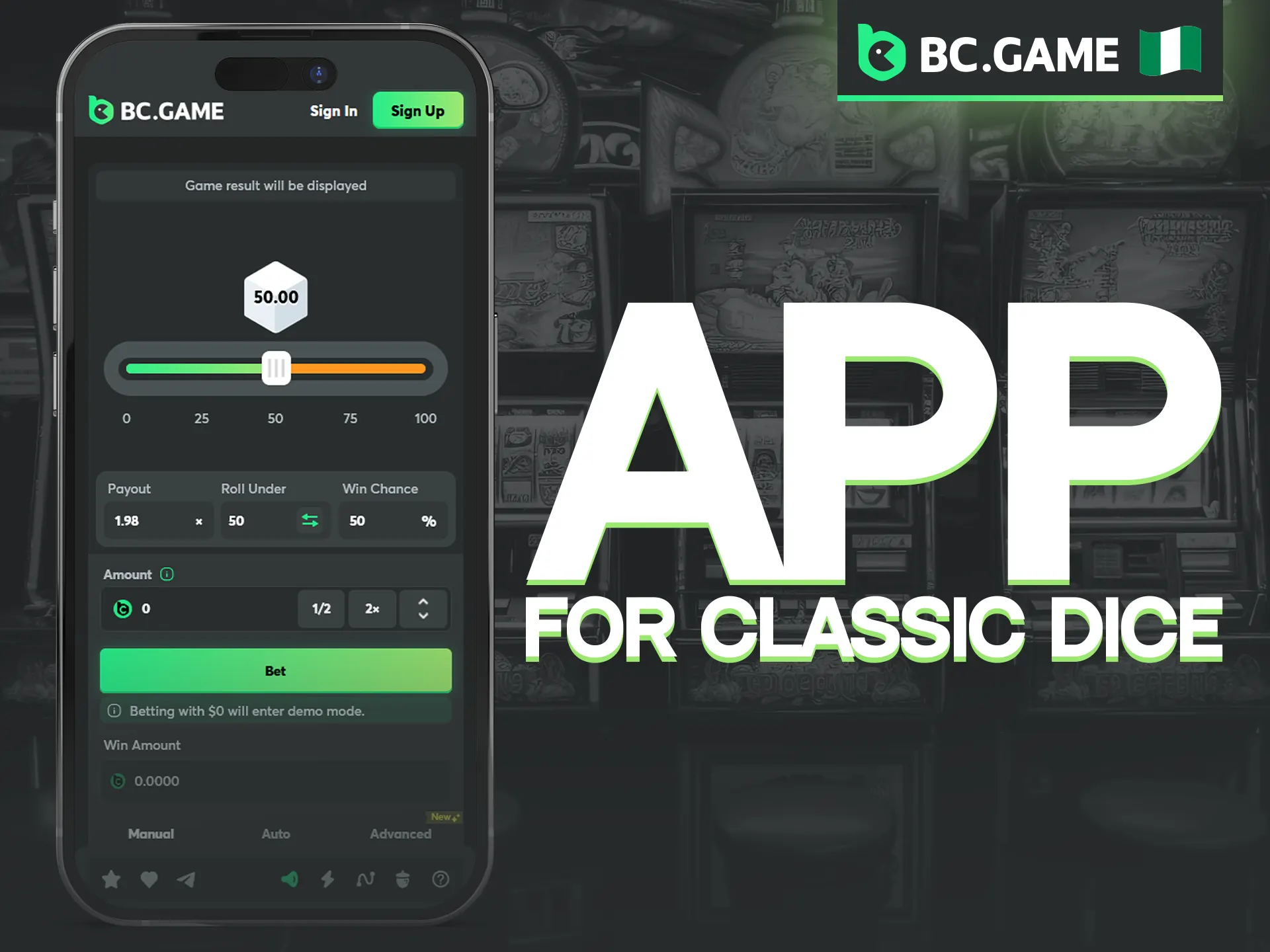 You can easily access Classic Dice via the BC Game mobile interface.