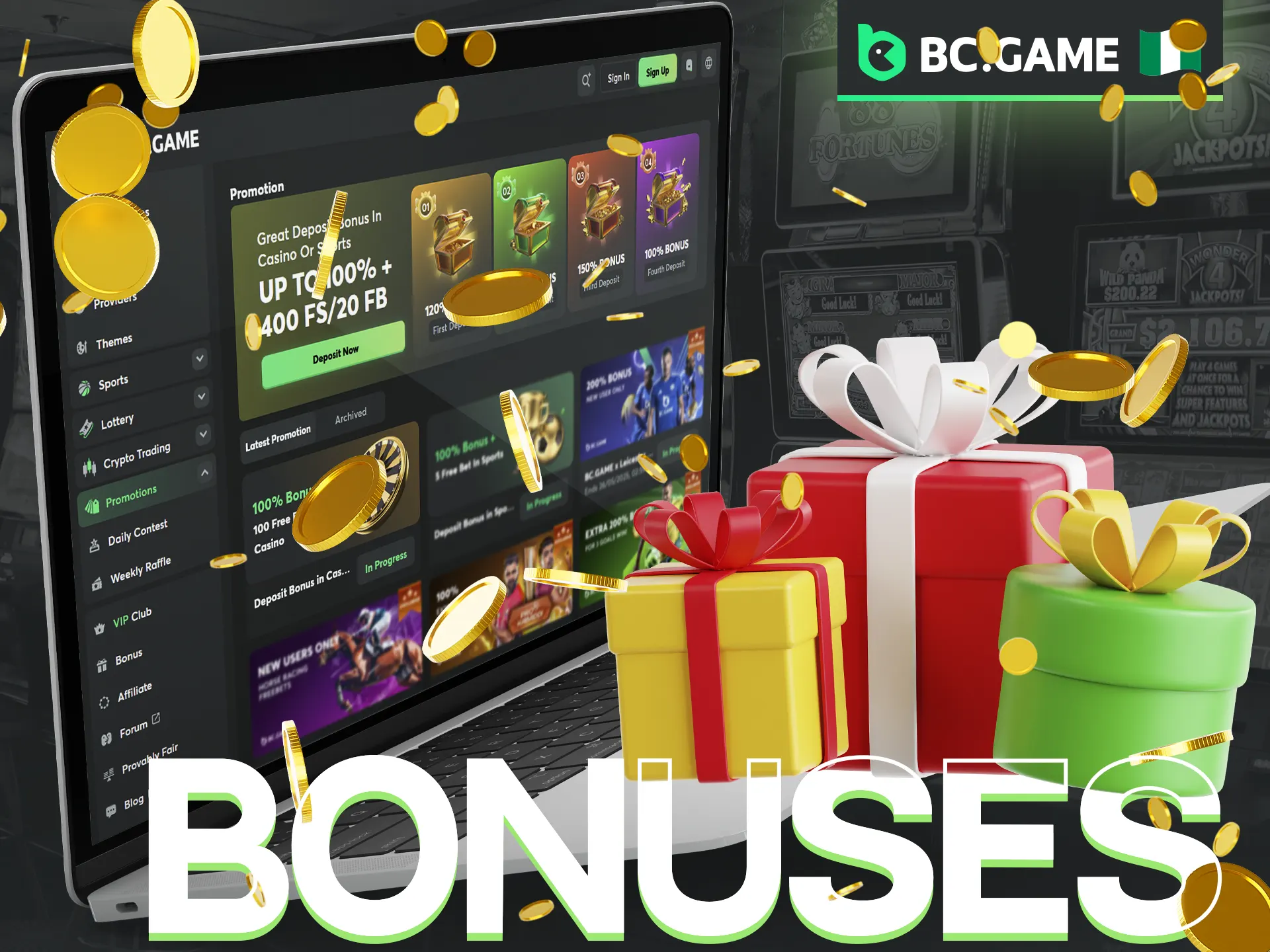 Complete your registration at BC Game to start claiming your bonuses.
