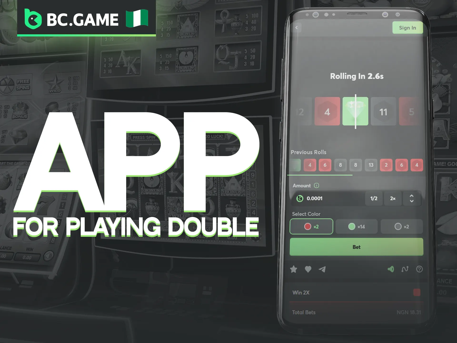 BC Game Double can be played on app.