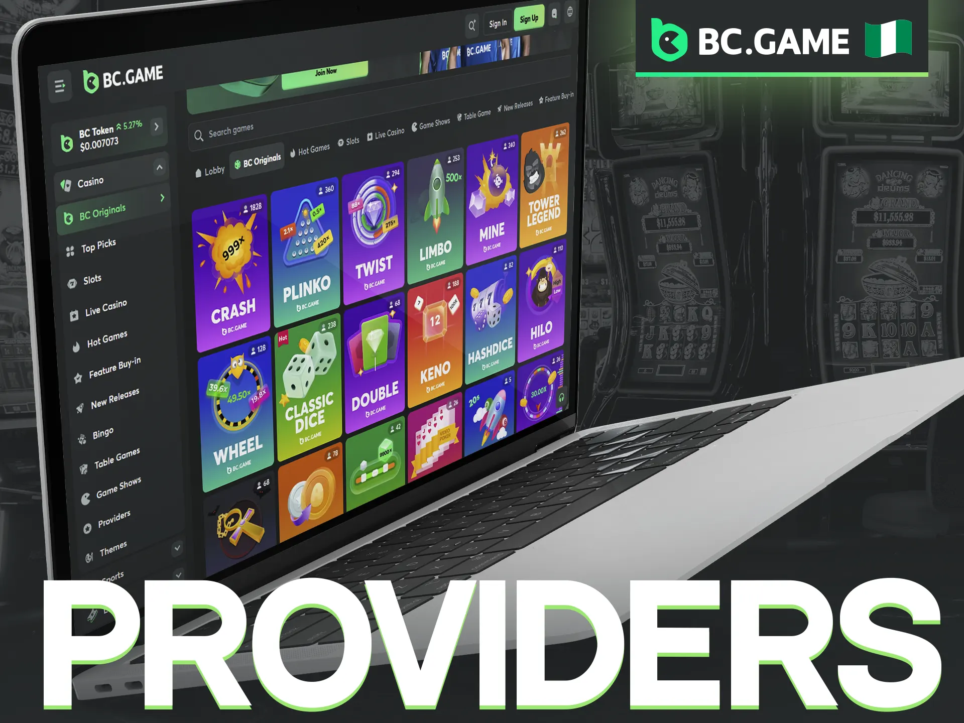 The Keno experience at BC Game is powered by their own BC Originals studio.