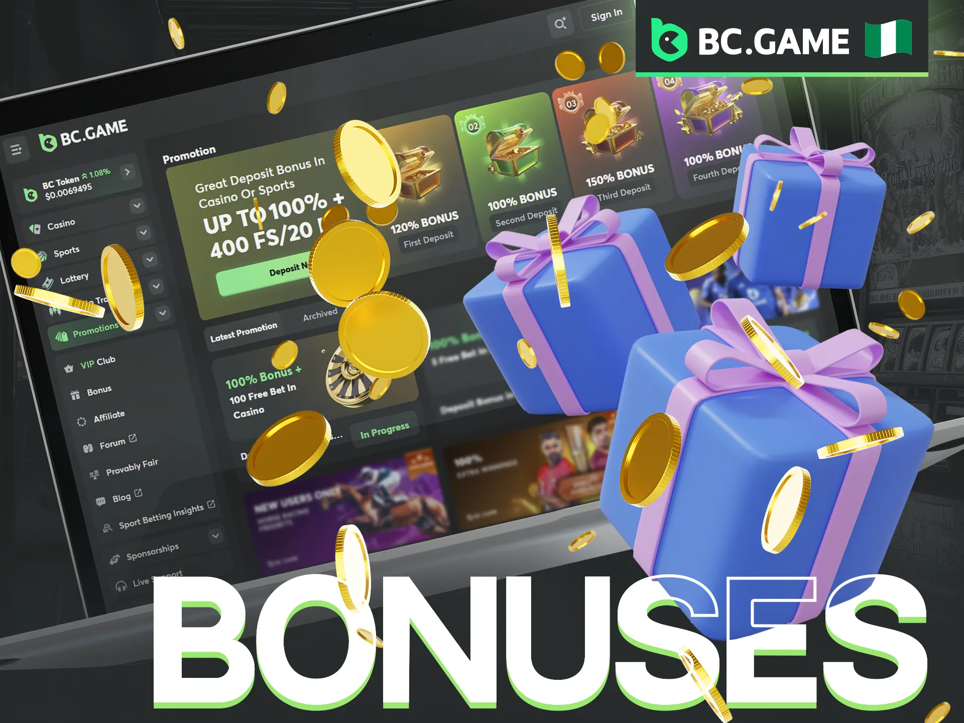 A variety of rewards are available for those playing Mines on the BC Game platform.