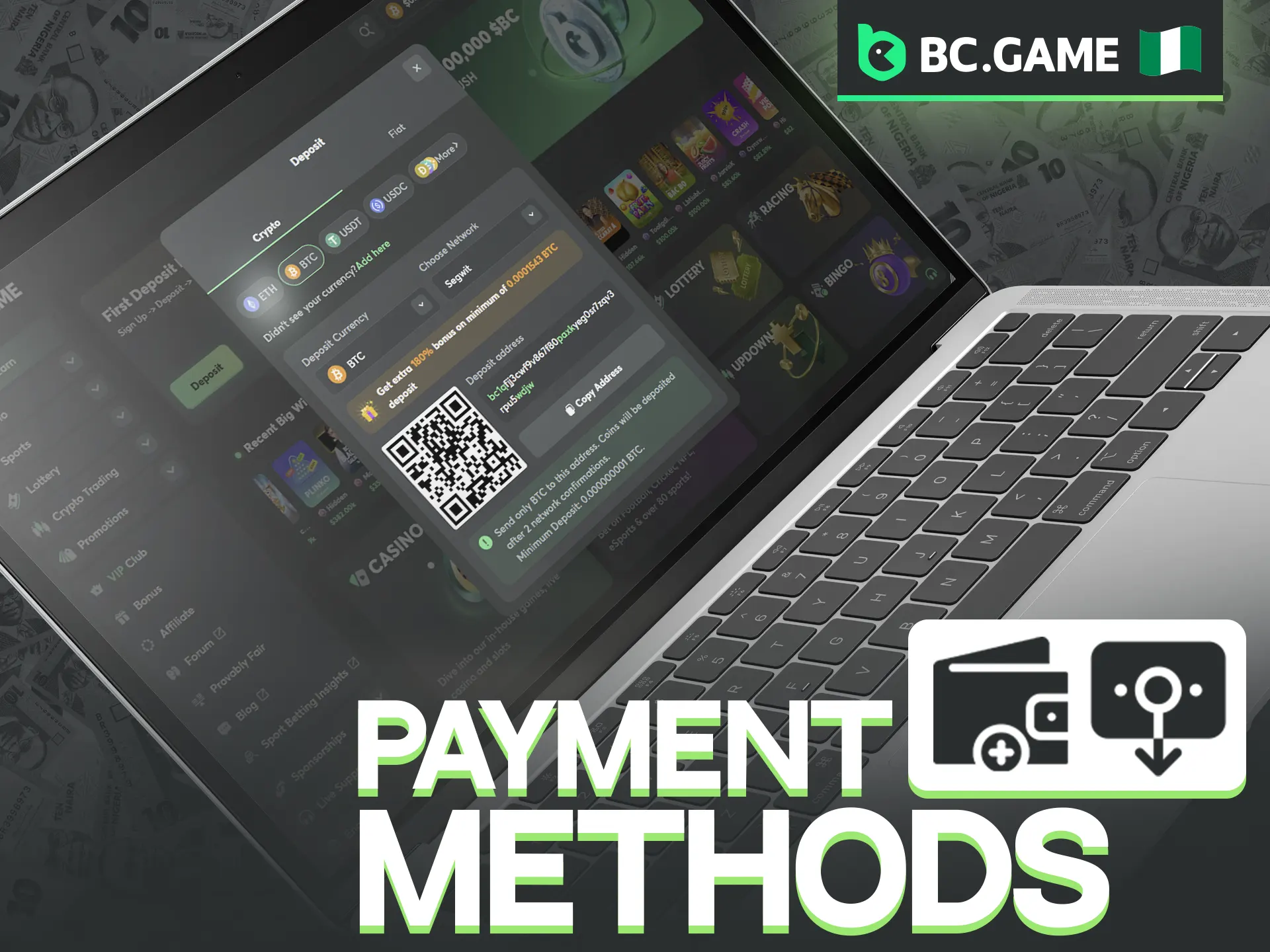 You have a variety of secure payment options to choose from at BC Game.