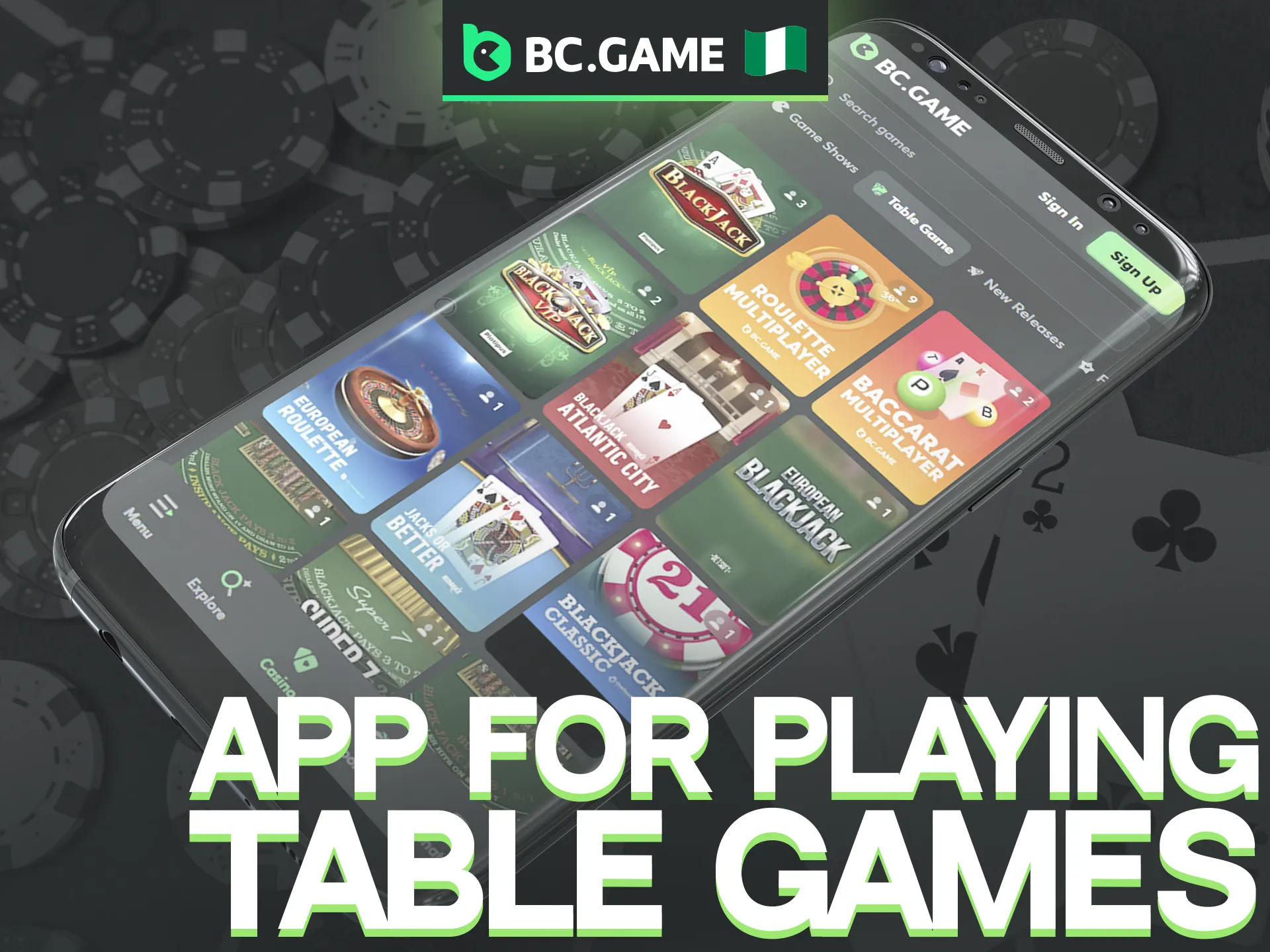 You can easily access and play BC Game table games through your mobile device.