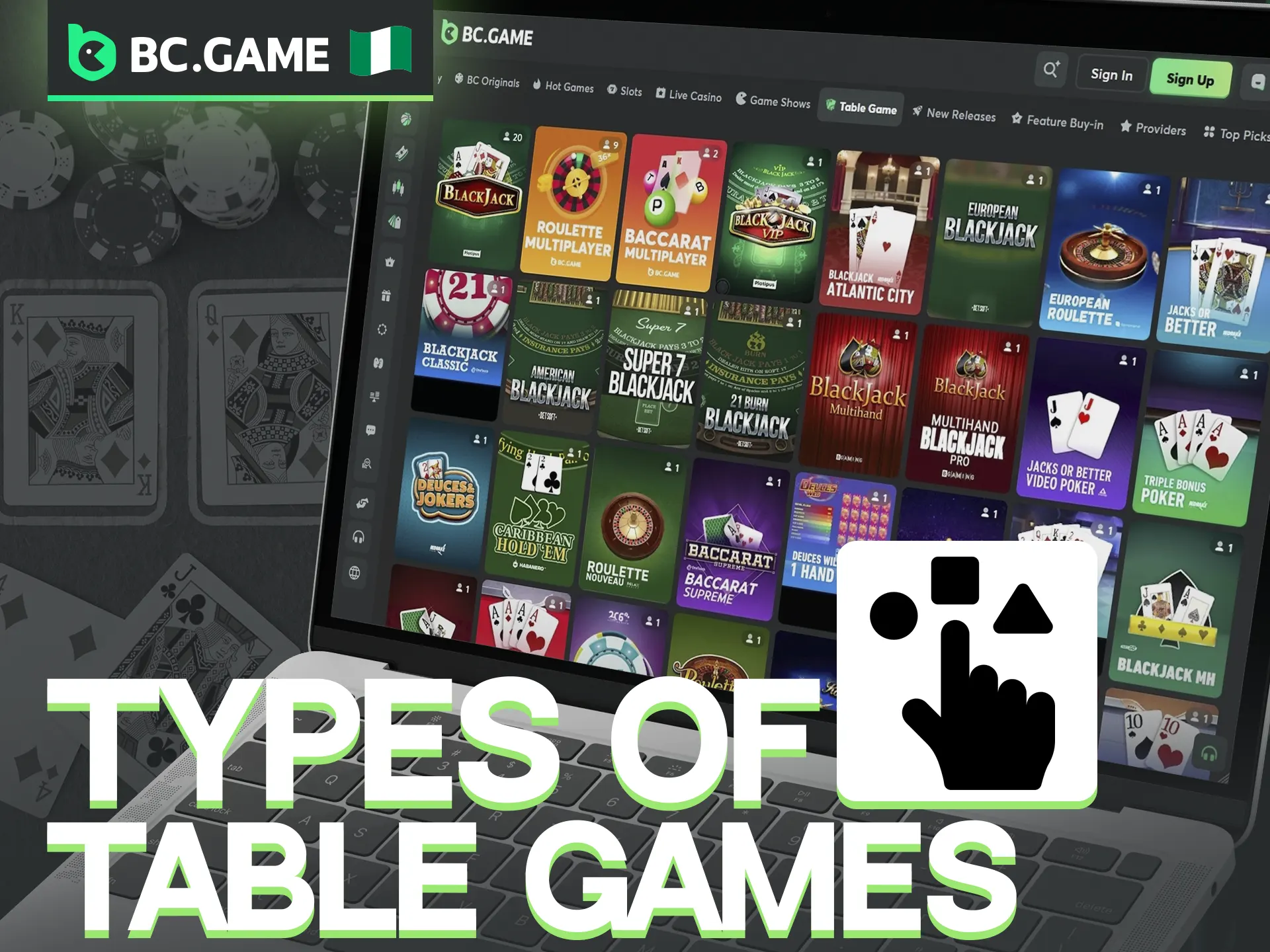 BC Game boasts a wide variety of engaging table game options.