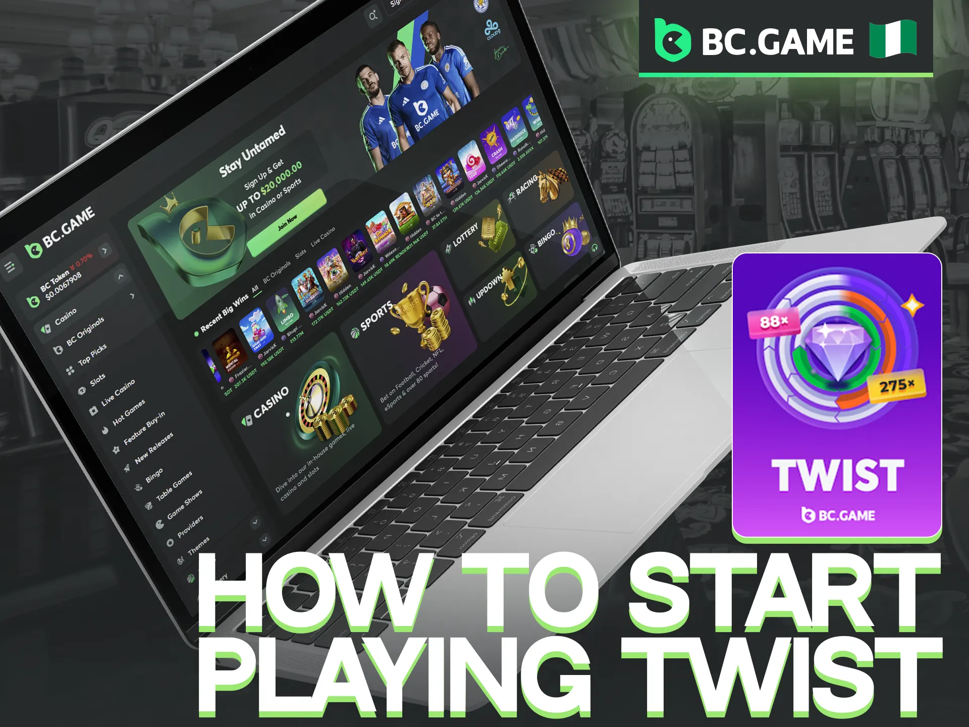 It's incredibly easy to start playing Twist at BC Game.