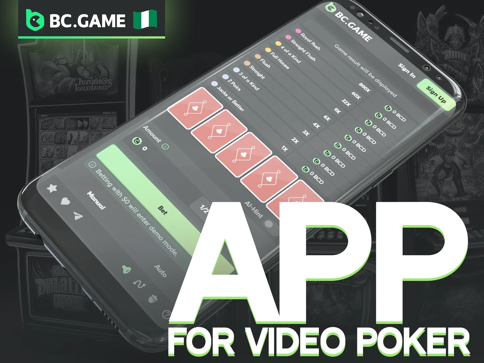 Enjoy seamless access to Video Poker via the BC Game mobile browser version.