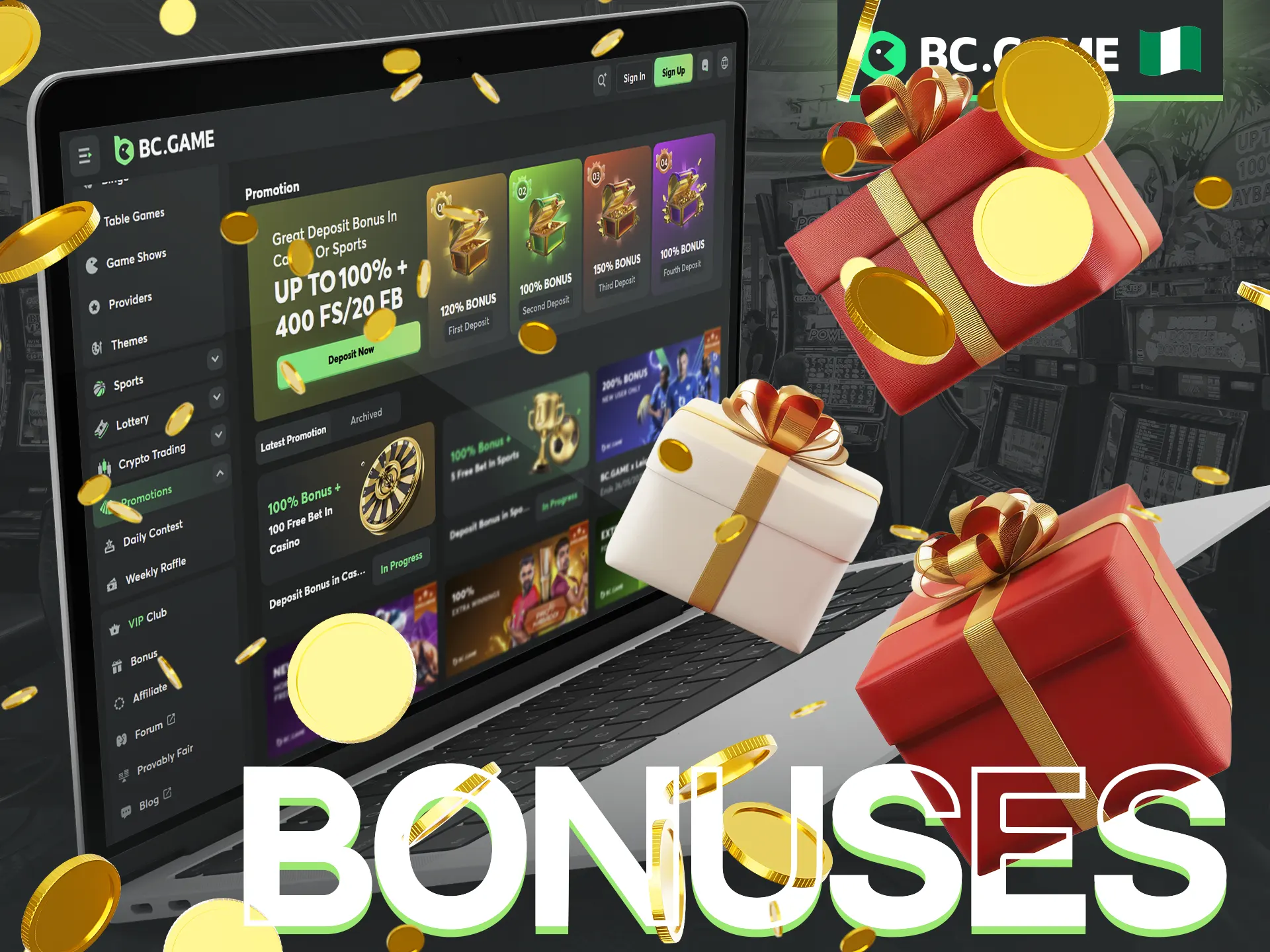 There are various BC Game bonuses available for those playing the Wheel.