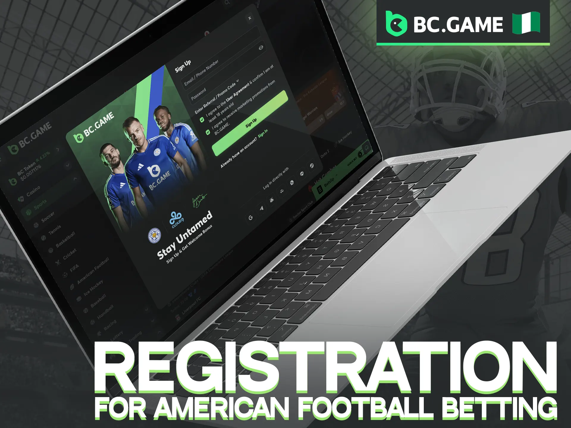 Create your account today and jump into the world of American Football betting at BC Game.
