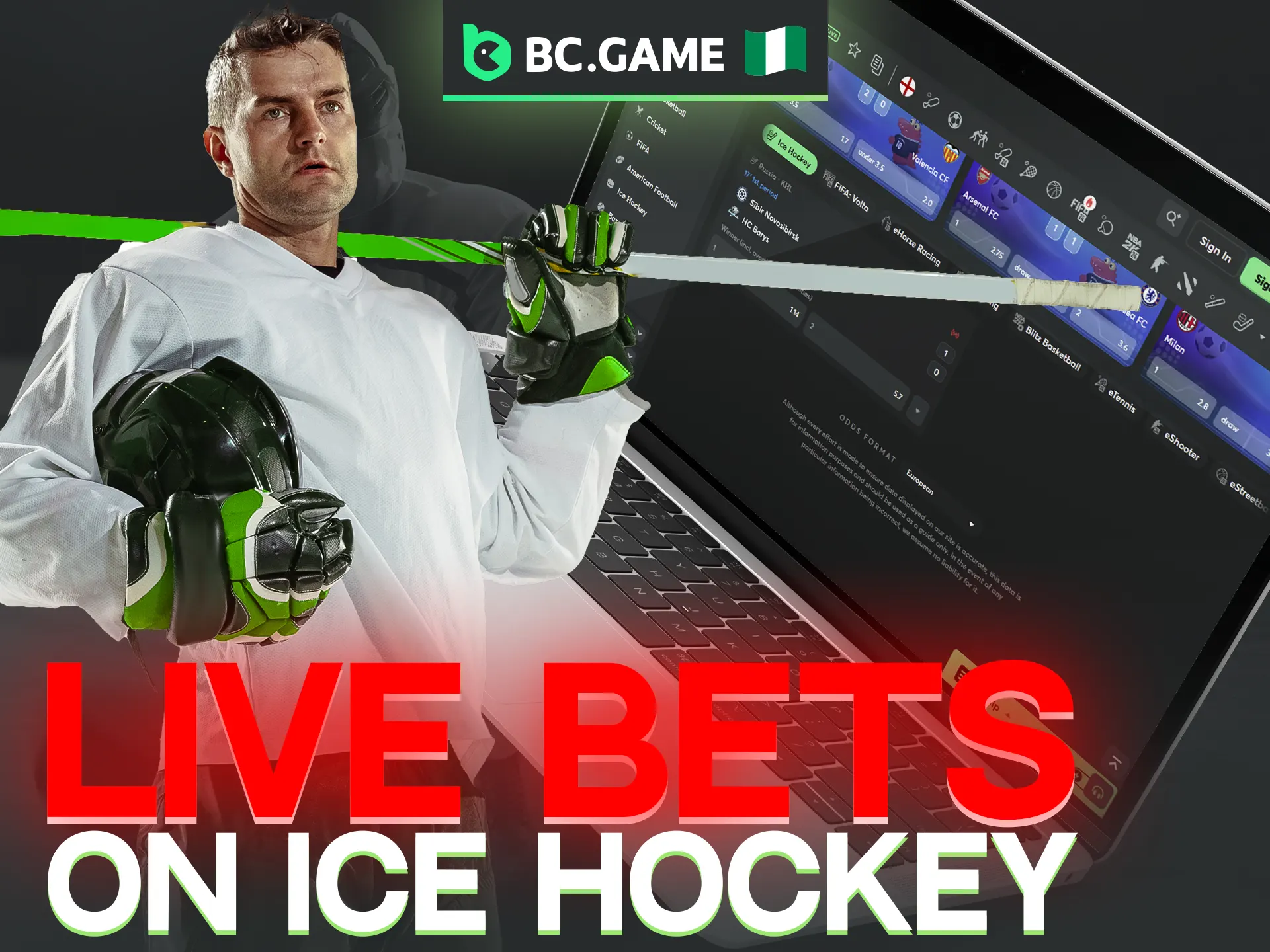 BC Game lets players place live bets.