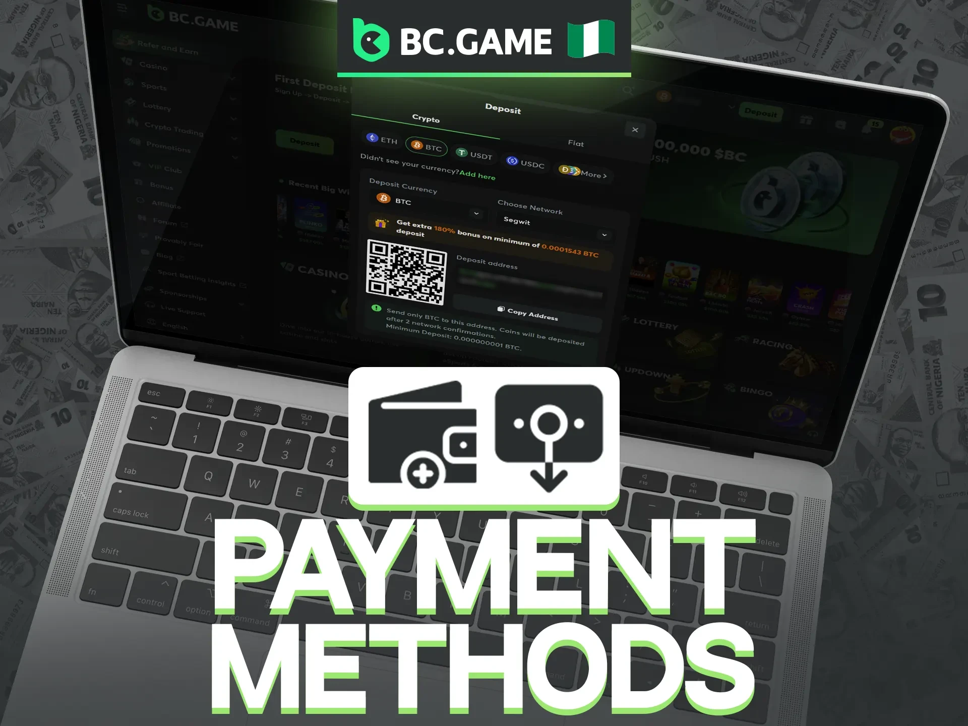 BC Game provides a variety of secure payment methods to suit your needs.