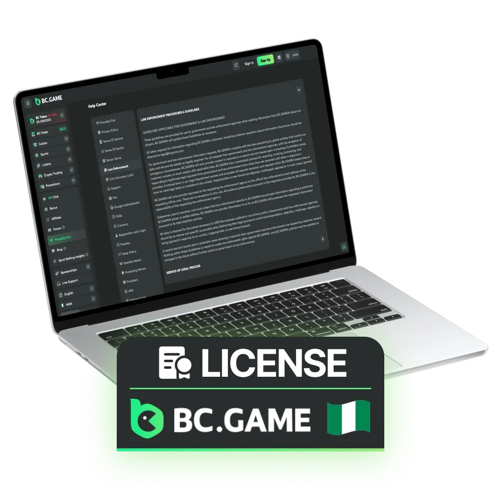 In Nigeria, BC Game provides a diverse range of legitimate online casino options.