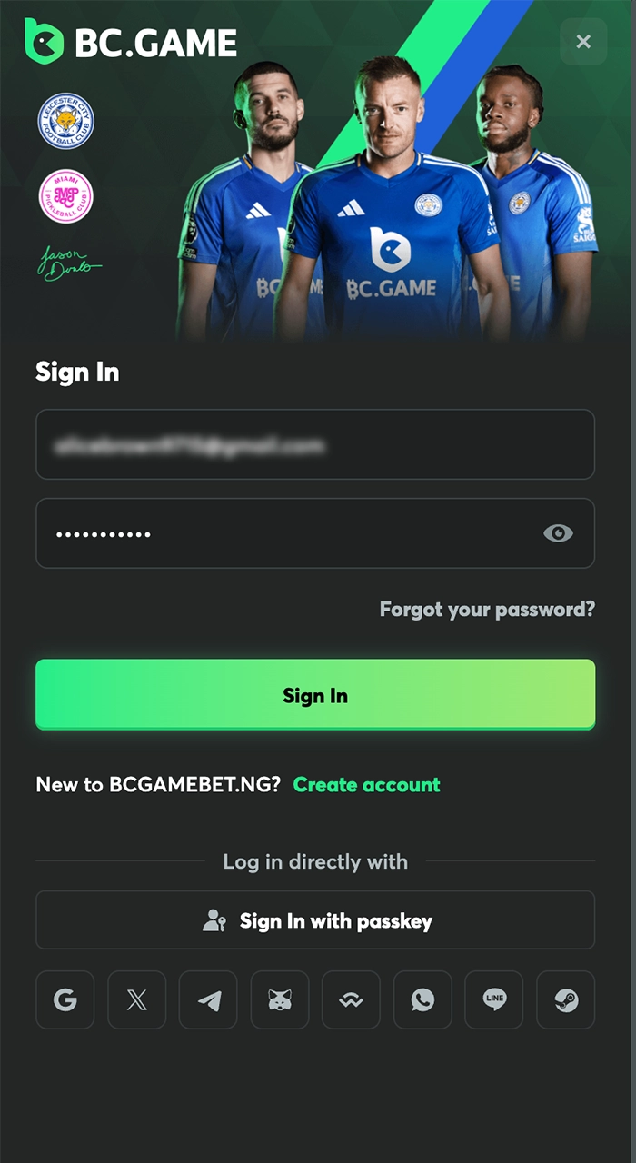 A quick walkthrough on how to access your BC Game account.