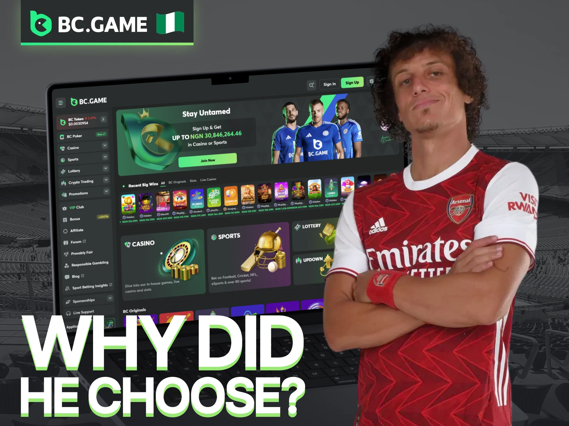 Find out what motivated David Luiz to partner with BC Game.