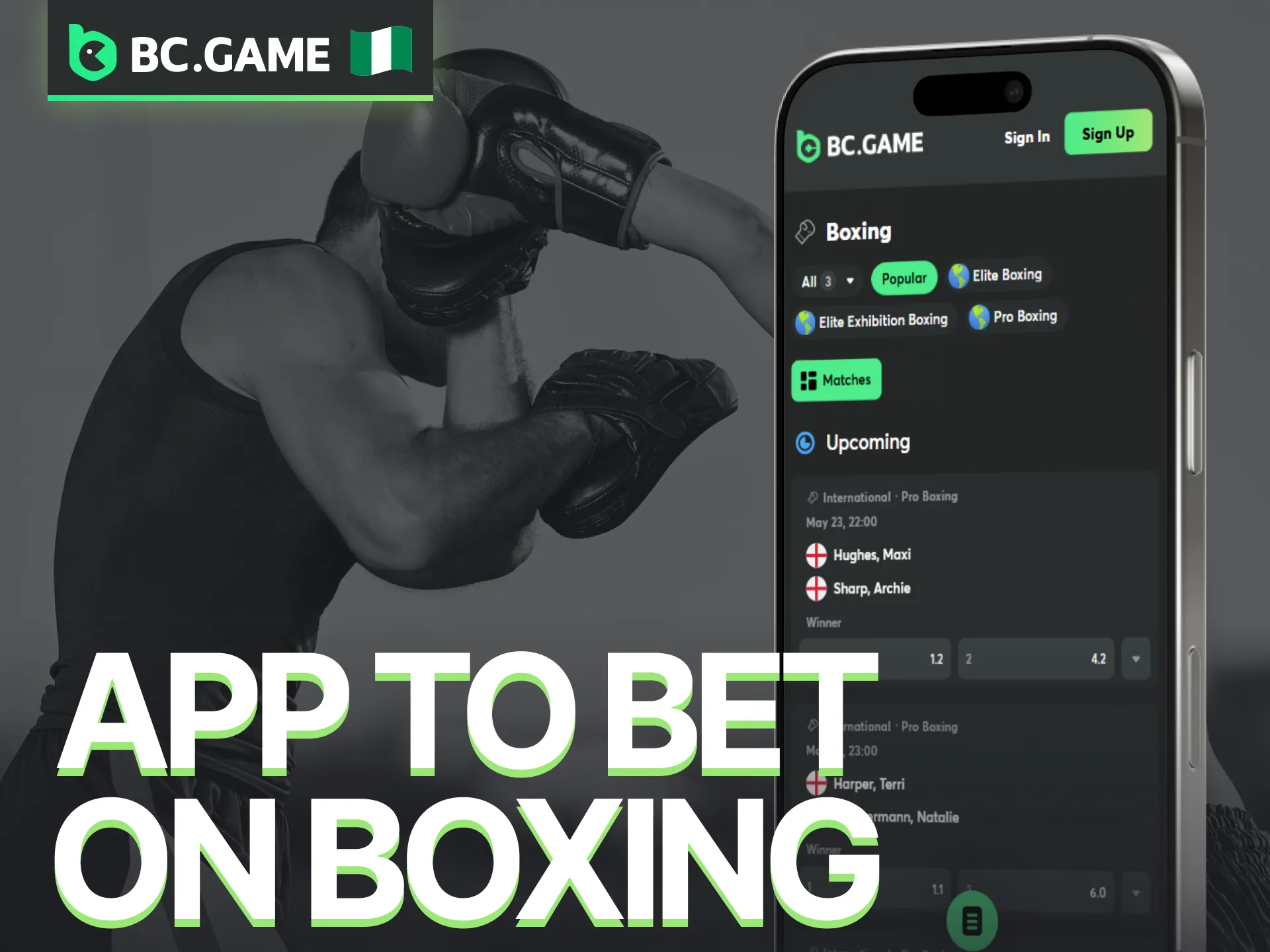 Install the BC Game app in Nigeria for seamless boxing betting.