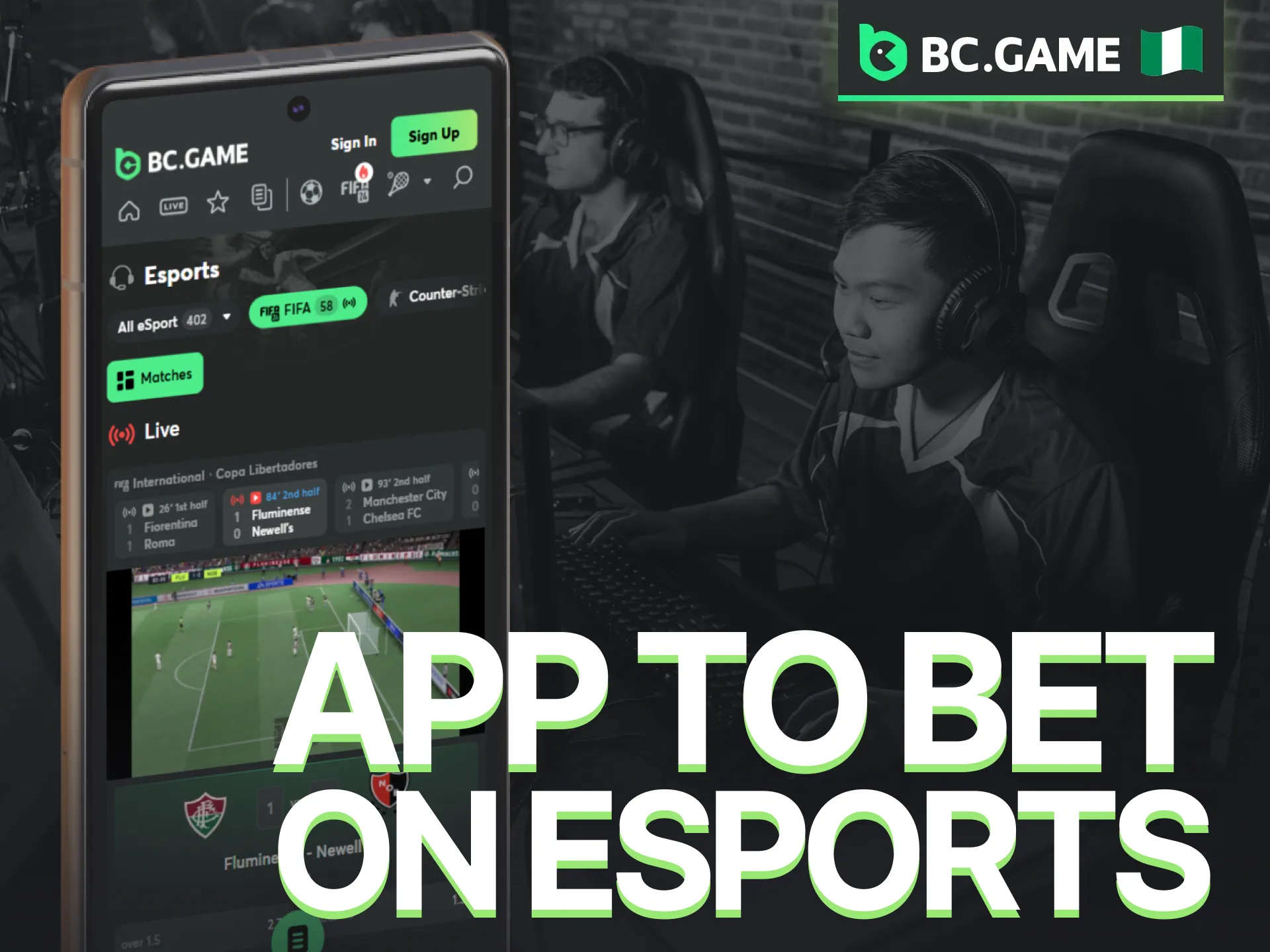 Get the BC Game app in Nigeria for a seamless eSports betting experience.