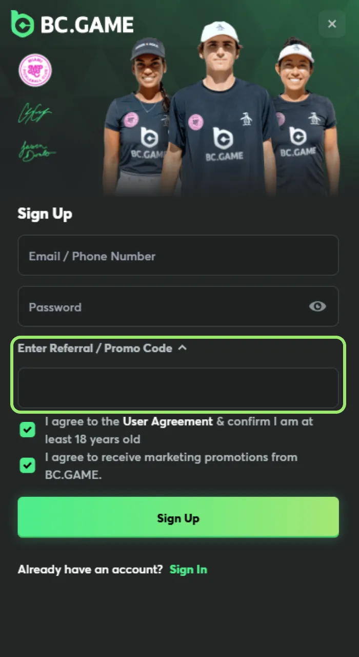 Don't forget to apply your promo code during the Nigerian registration process.