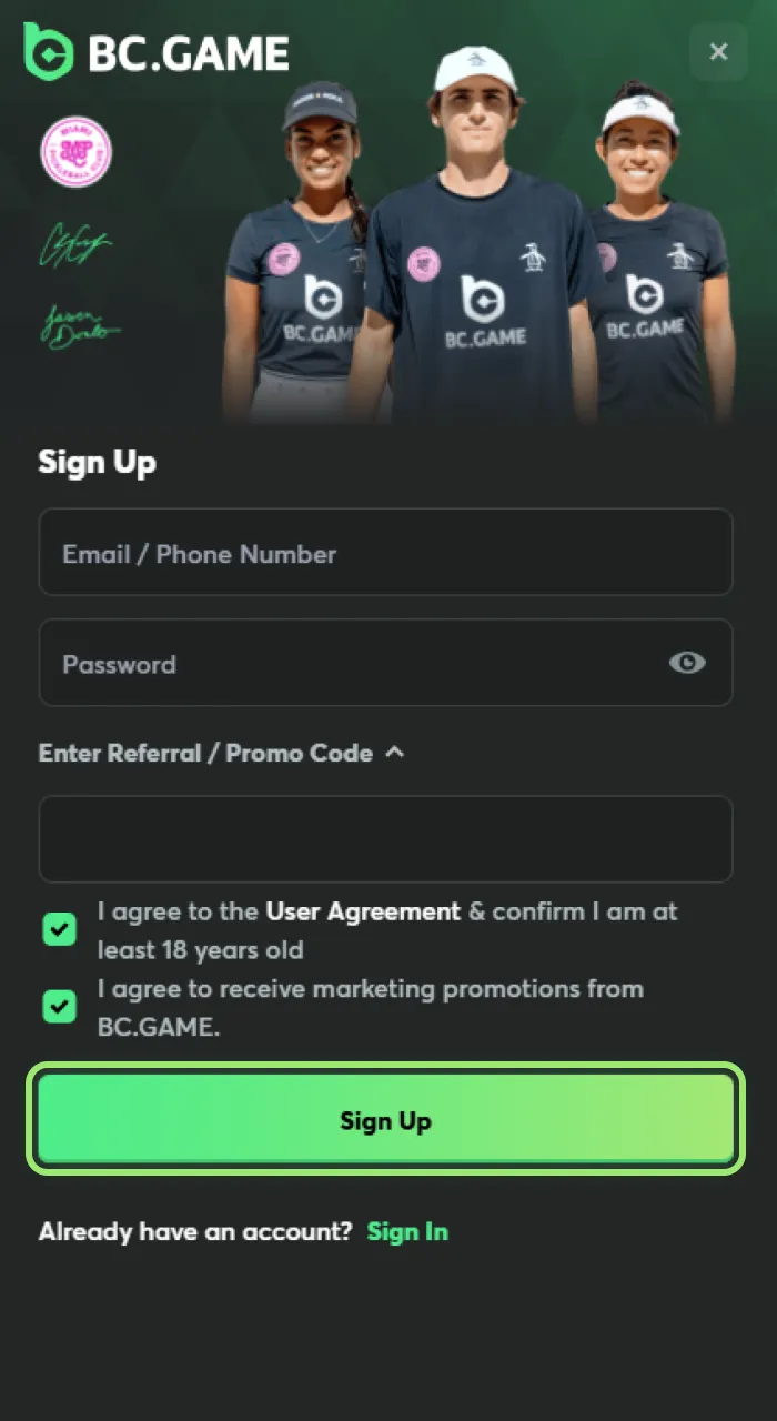 Complete your registration and you're all set to start betting on the UFC.