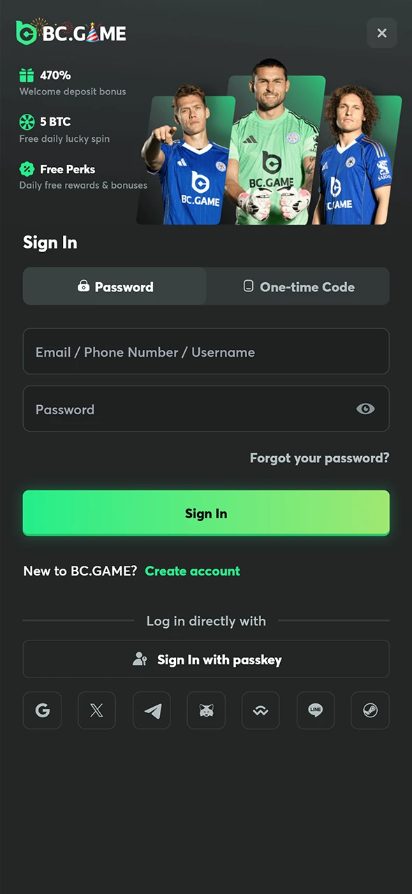 Access your account or sign up via the iOS app to start gaming on the go.