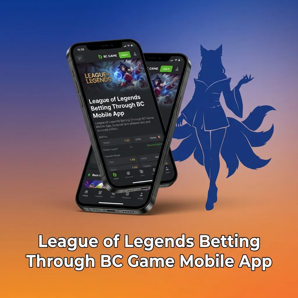 A user placing a live League of Legends bet using the BC Game mobile app interface