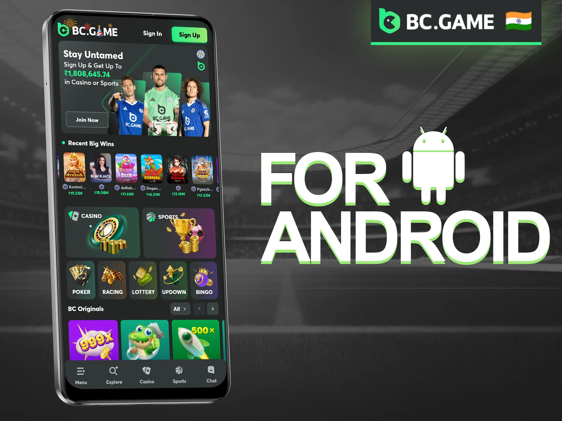 Install the BC Game Android app to keep the action going wherever you are.