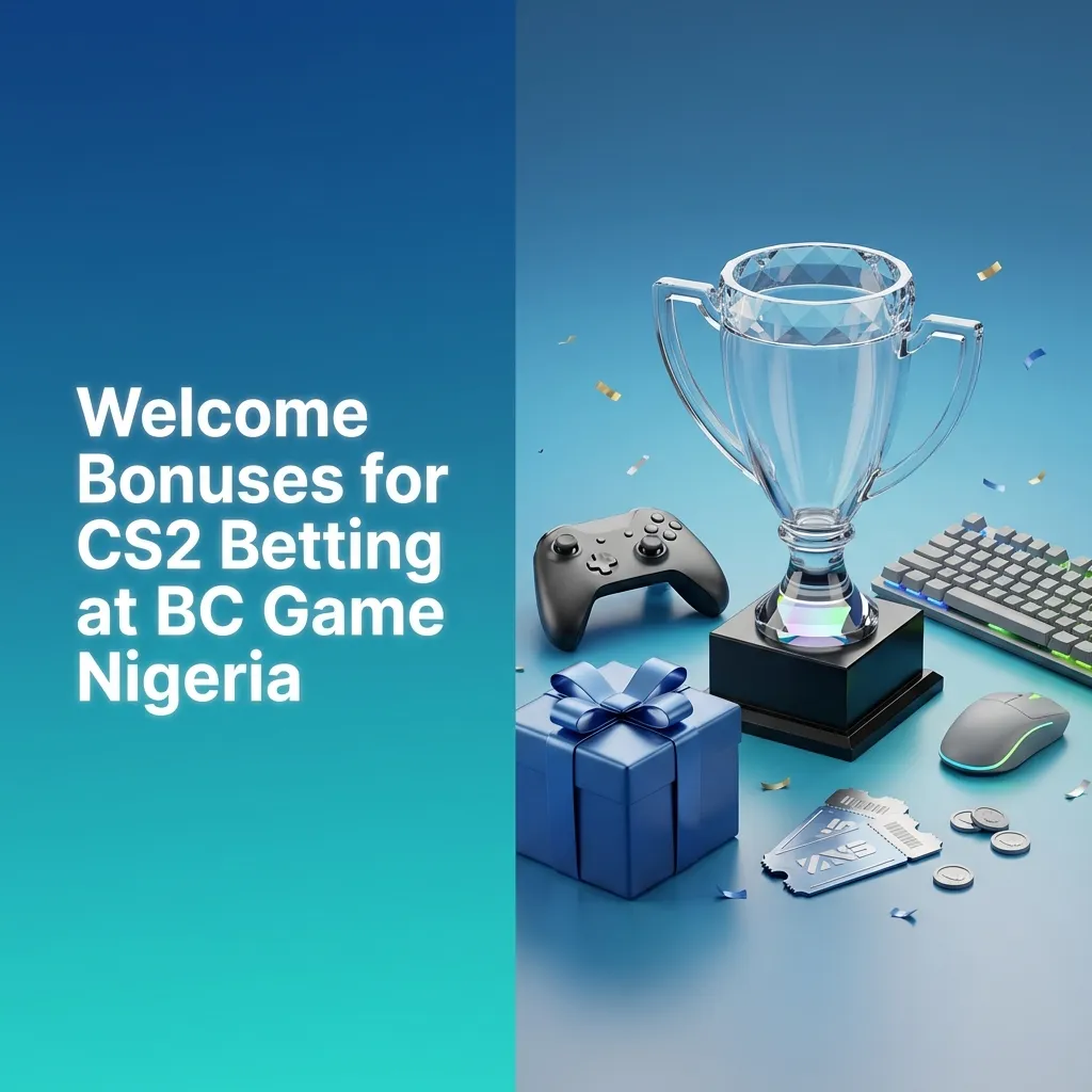 A screenshot of the BC Game Nigeria welcome screen, detailing the 360% CS2 deposit bonus and the registration process